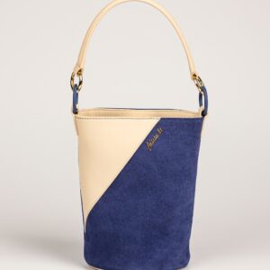 Bucket Bag (Creme x Blue)